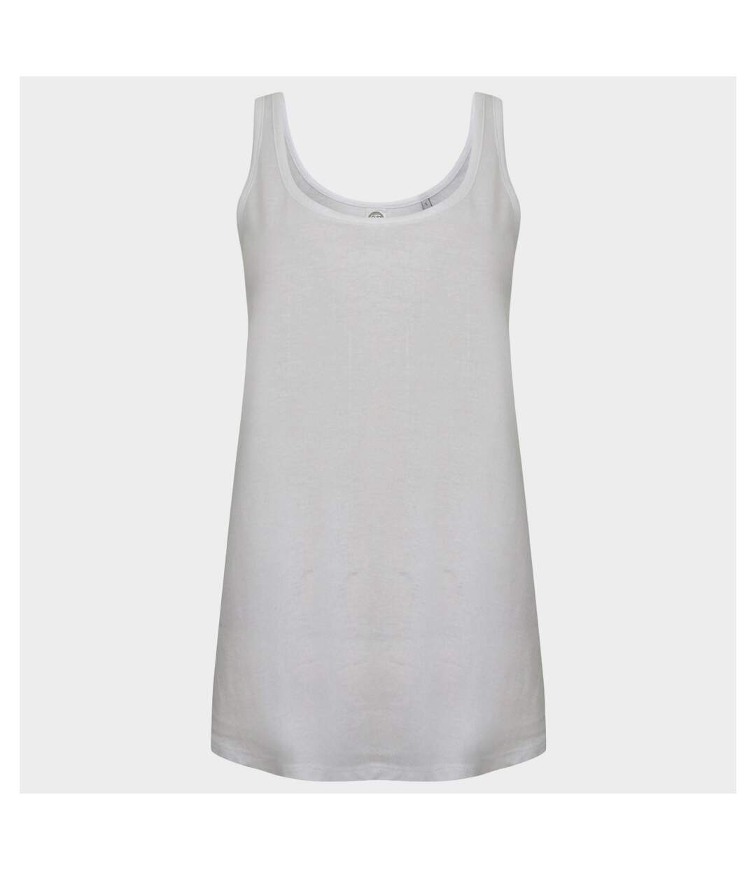 Womens/ladies slounge vest white Skinni Fit