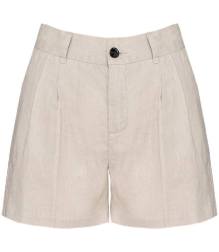 Bermuda en lin - Femme - PATS713 - beige linen sand