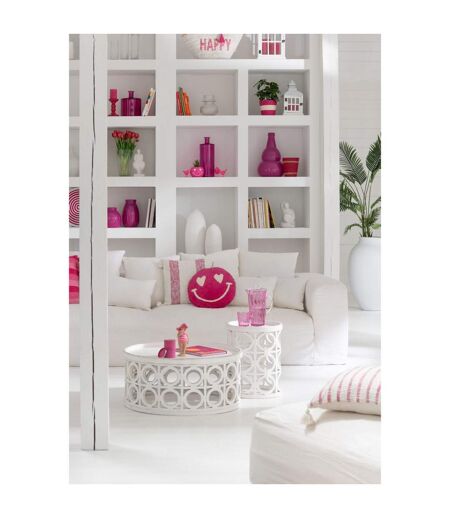 Vase Design en Verre Cocoon 45cm Rose
