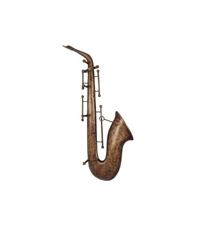 Paris Prix - Patère Murale Vintage saxophone 69cm Marron