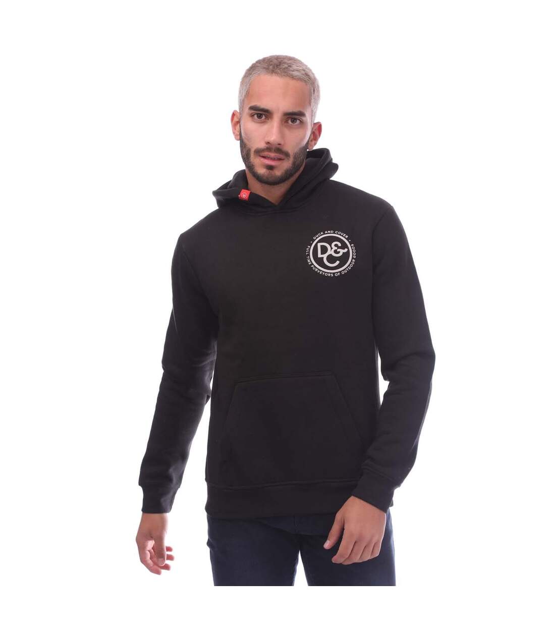 Mens Macksony Graphic Hoodie Black Duck And Cover-2