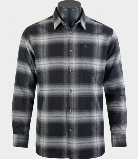 CHALLENGER BRONX — Chemise à carreaux manches longues flanelle noir/gris : la chaleur urbaine et sobre