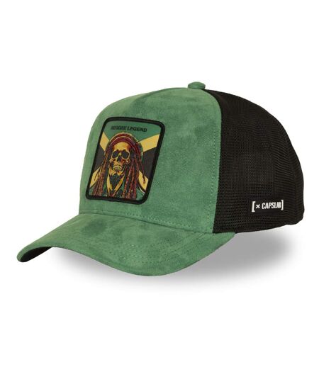 Casquette trucker en suédine avec filet et patch Reggae Legend Capslab