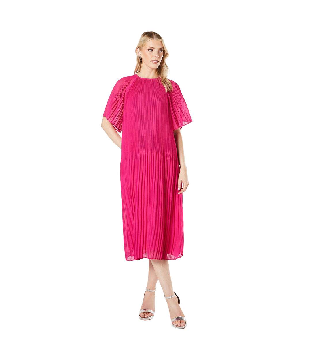 Robe mi-longue femme rose Principles-1