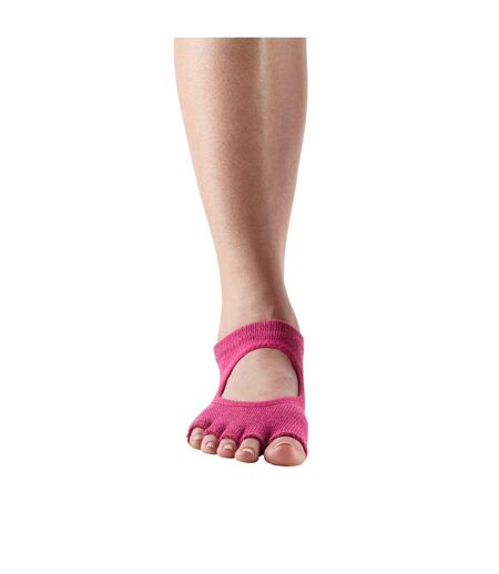 Chaussettes à demi-orteils antidérapantes bellarina femme rose foncé Toesox