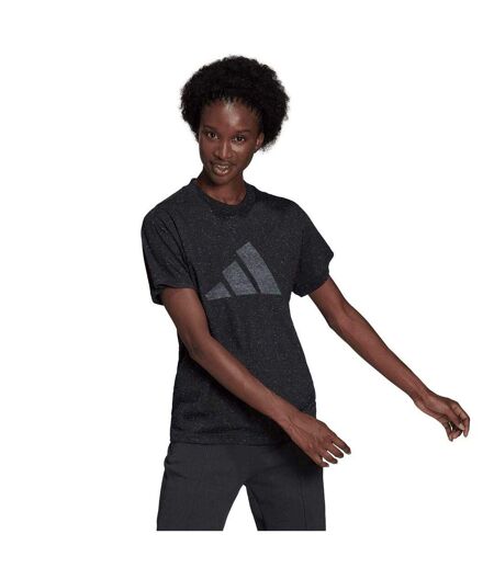 T-shirt Motif/style Petites Taches Winners Femme Noir Chiné Chiné Adidas