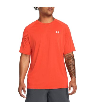 Mens Tech Reflective Short-sleeved T-shirt Orange Under Armour