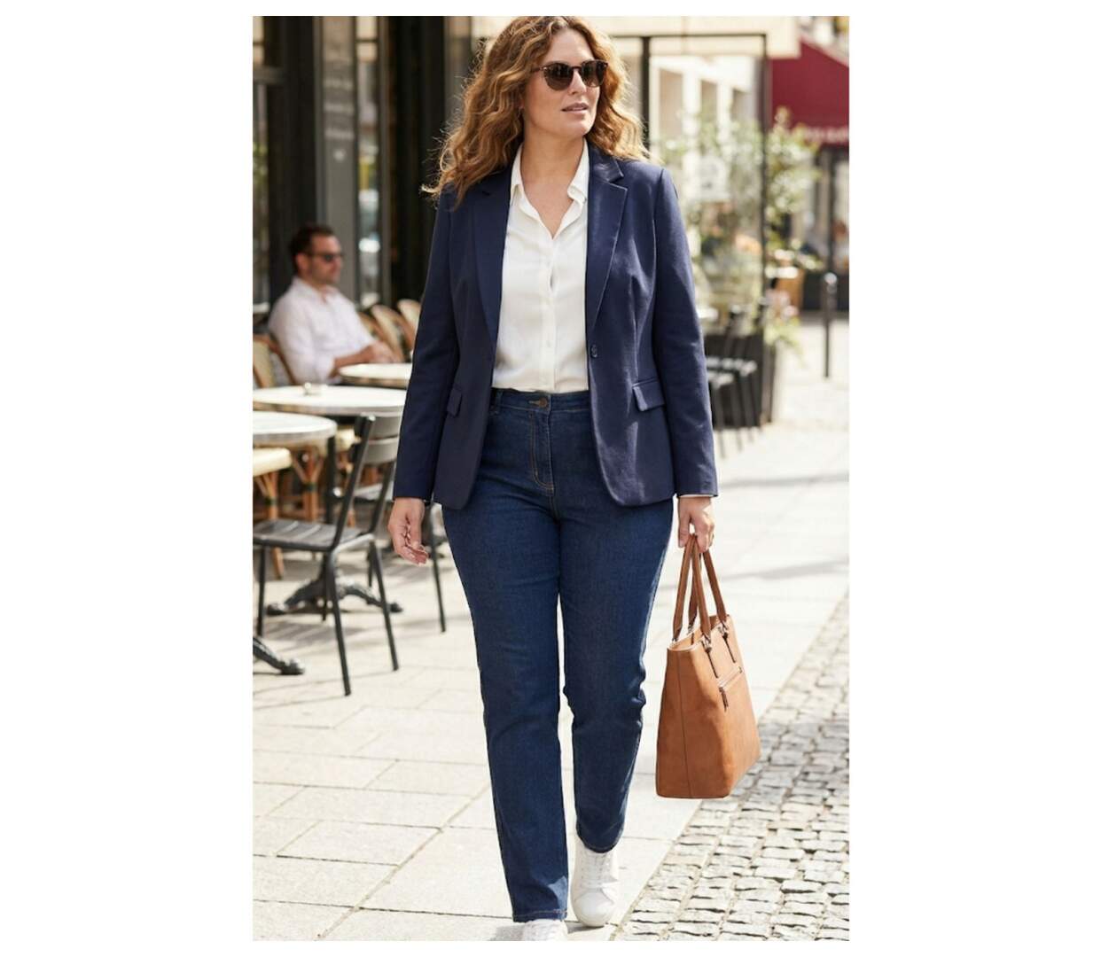 Pantalon en jean confort grandes tailles MACYLIA-1