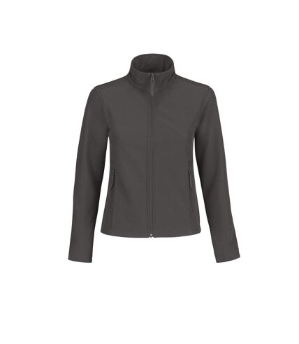 B&C Womens/Ladies Water Repellent Softshell Jacket (Dark Grey/ Neon Orange) - UTRW4827