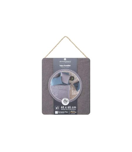 Taie d'Oreiller en Lin Adorable 65x65cm Gris Ardoise