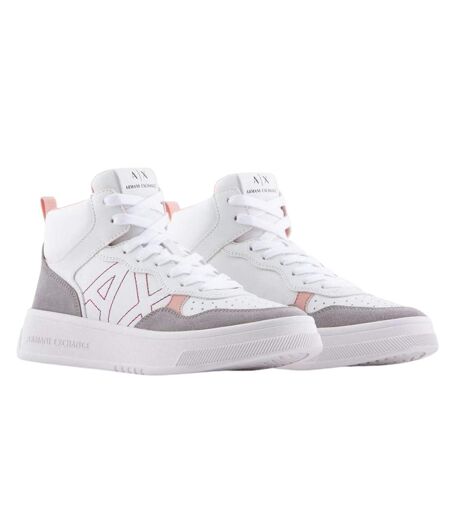 Baskets Montantes Motif/style Blocs De Couleurs Femme Blanc Rose Armani Exchange