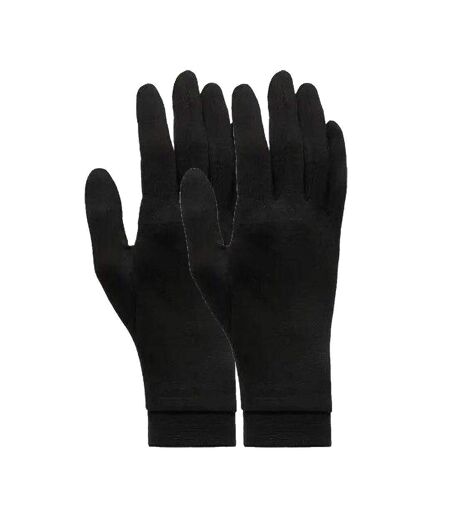 Gants en soie naturelle noir femme cairn gloves