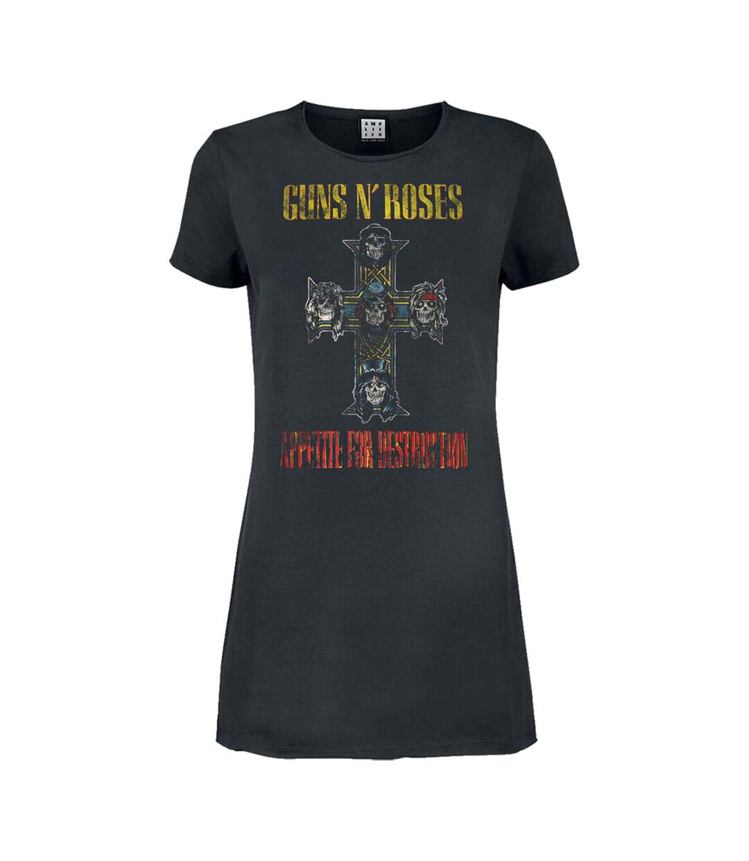 Robe t-shirt appetite for destruction femme charbon Amplified-1