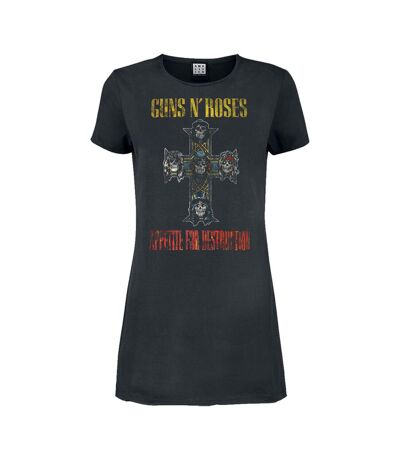 Robe t-shirt appetite for destruction femme charbon Amplified