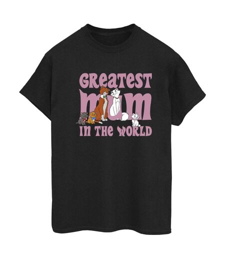 Disney Womens/Ladies The Aristocats Greatest Mum Cotton Boyfriend T-Shirt (Noir) - UTBI10464