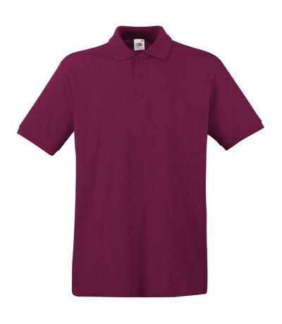 Fruit Of The Loom Premium Mens Short Sleeve Polo Shirt (Burgundy) - UTBC1381