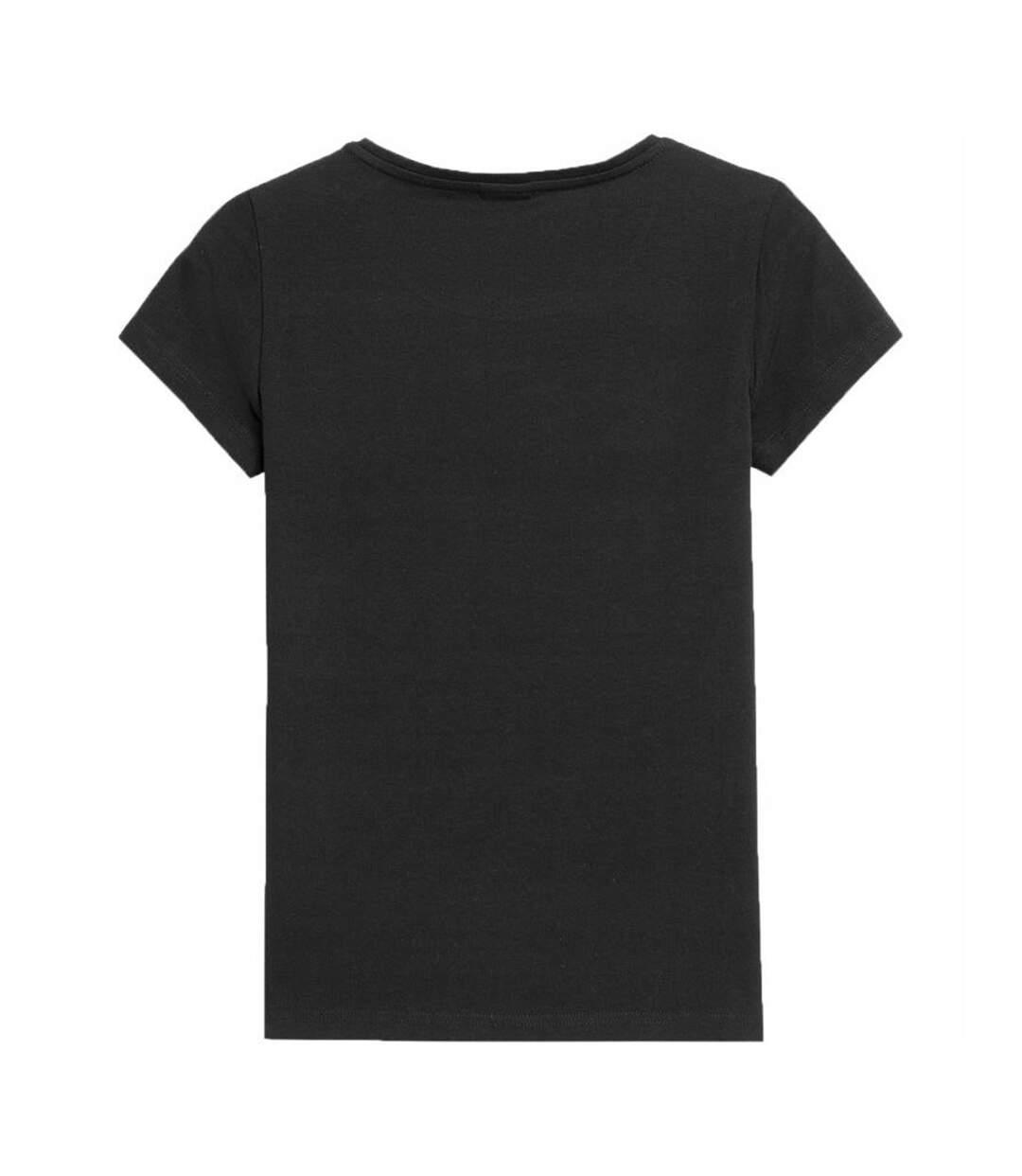 T-shirt Motif/style Imprimé Femme Noir 4F-3