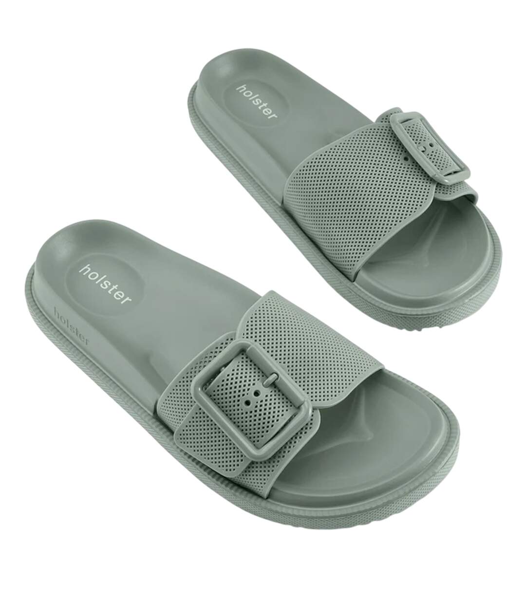 Claquettes Laze Femme Vert Kaki Holster-4