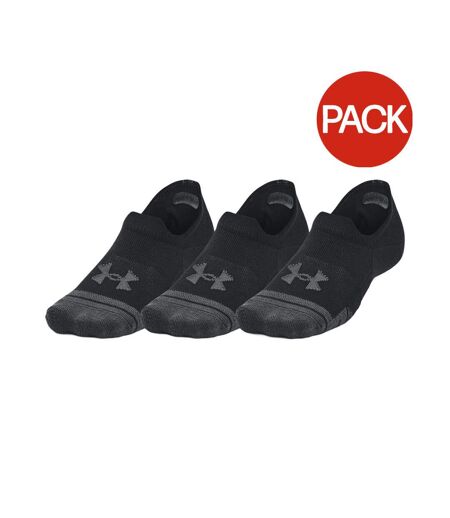 Pack Of 3  Unisex Adult Ultra-low Training Sports Socks  Black Under Armour