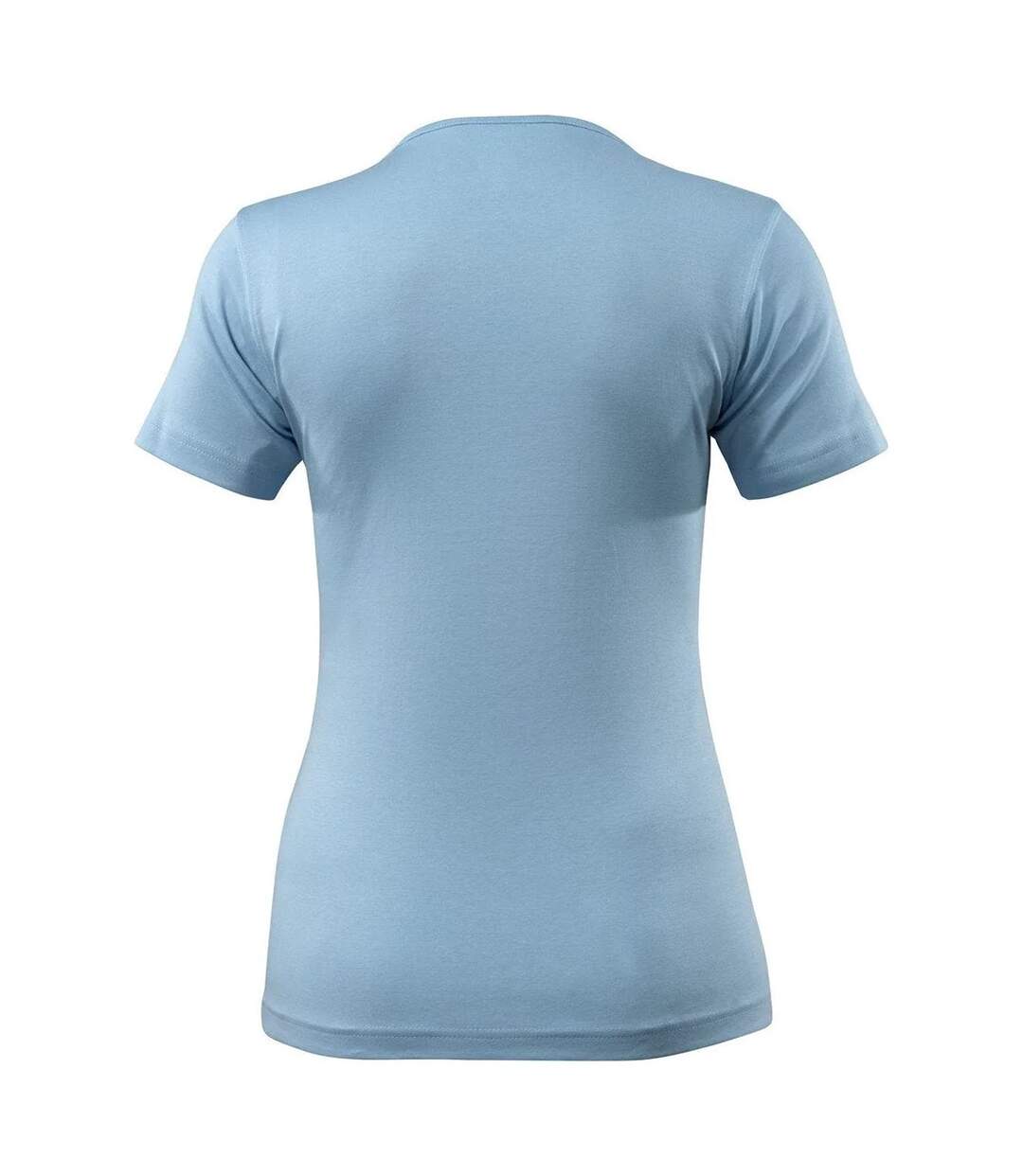 Womens/ladies Crossover Nice T-shirt Light Blue Mascot-2