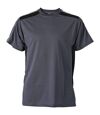 T-shirt artisan anti-bactérien anti-statique - JN827 - gris carbone