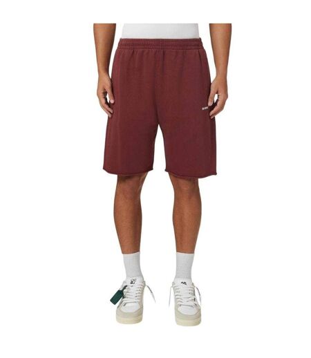 Short De Jogging Helvetica Adulte Bordeaux Off White