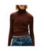 T-shirt marron femme tommy hilfiger tjw essential mock-1