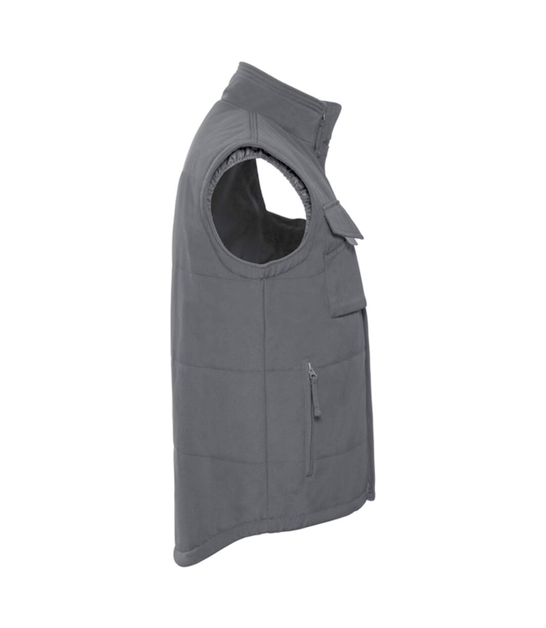 Veste Sans Manches Travail Adulte Gris Foncé Uni Russell-3