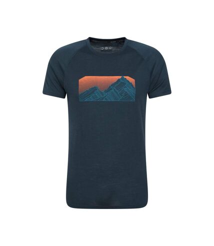 Mountain Warehouse Mens Quest Mountain Thermal T-Shirt (Navy) - UTMW1634