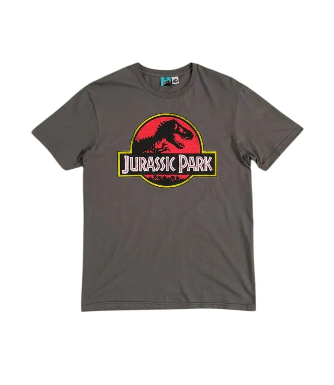 T-shirt Motif/style Logo Classique Adulte Charbon Jurassic Park-1