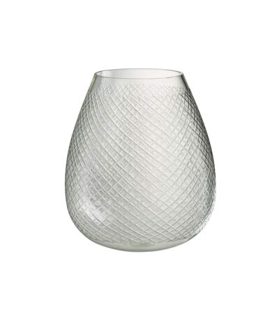Paris Prix - Vase Design En Verre carreaux 31cm Transparent