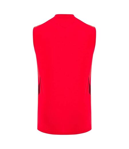 Haut De Rugby Sans Manches Motif/style Wales Ru Homme Rouge Macron