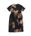 Womens/ladies Bad Angel Midi Tie Dye Smock Dress Black Care Bears-3