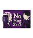 Wednesday No Hug Zone Door Mat (Purple/Black/White) (One Size)