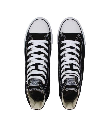 Mens Logo Canvas High Top Trainers Black White SoulCal