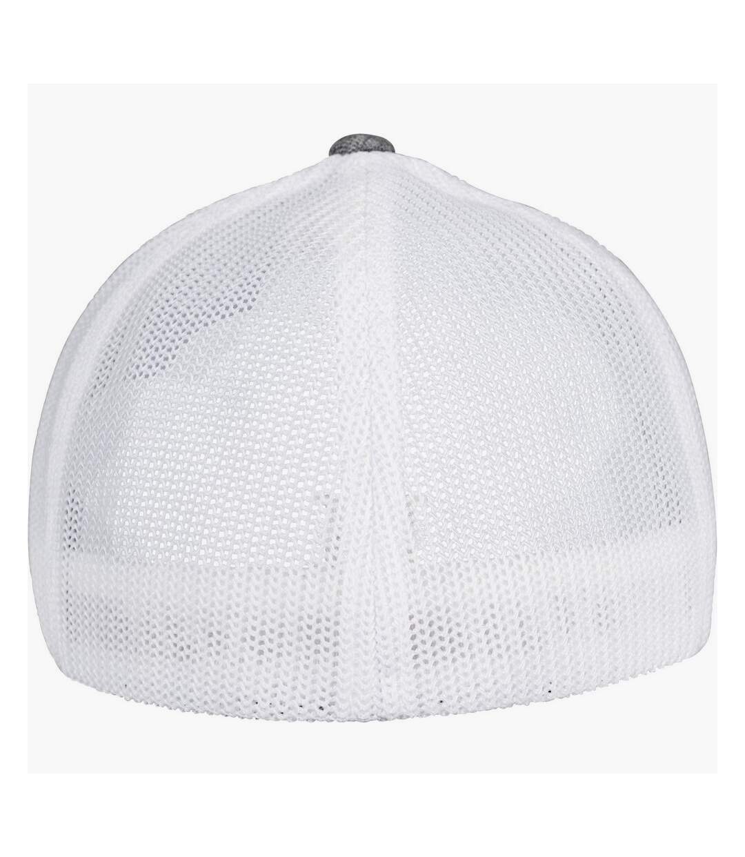 Casquette trucker flexfit gris chiné / blanc Yupoong-2