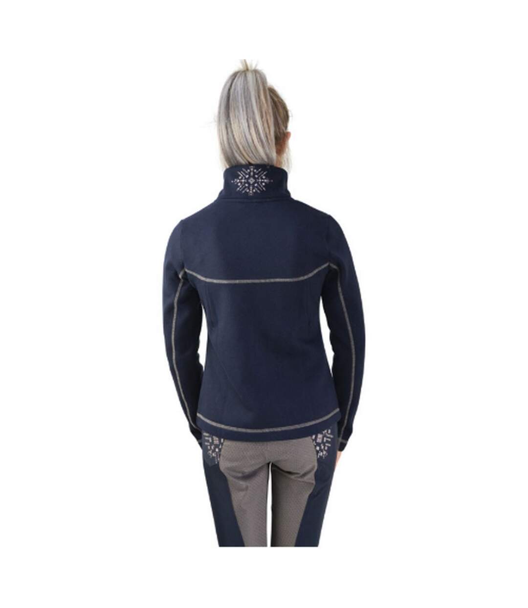 Womens/ladies Kensington Jacket Navy Taupe Rose Gold HyFASHION-3