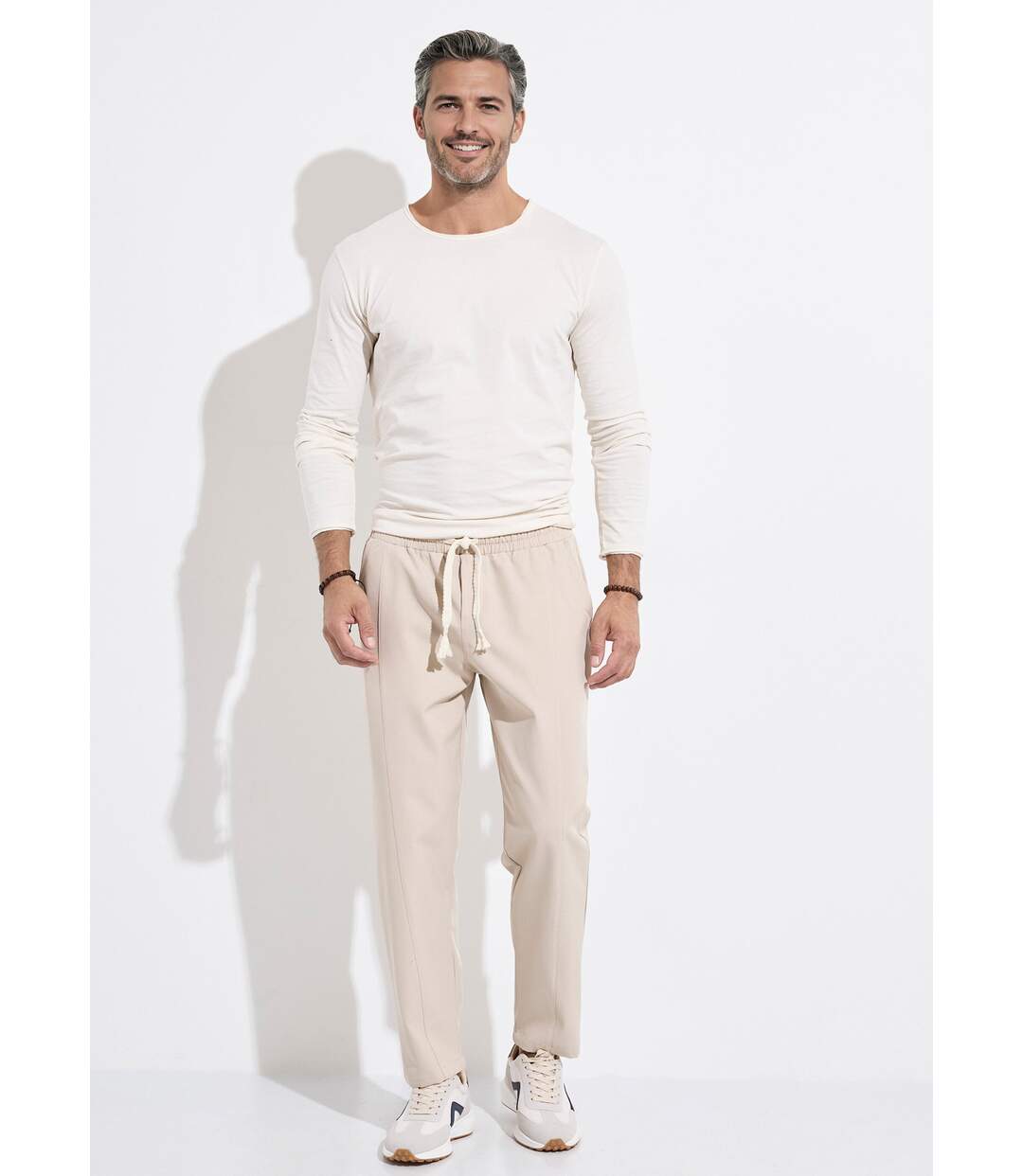 Pantalon sportswear en maille, élastiqué-3
