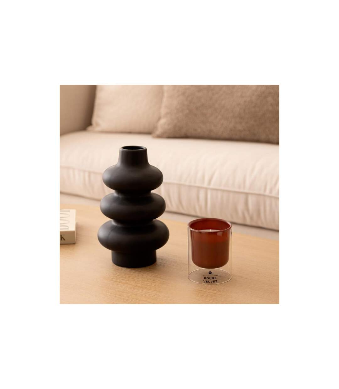Bougie Parfumée en Verre Ilan 220g Rouge Velvet-2