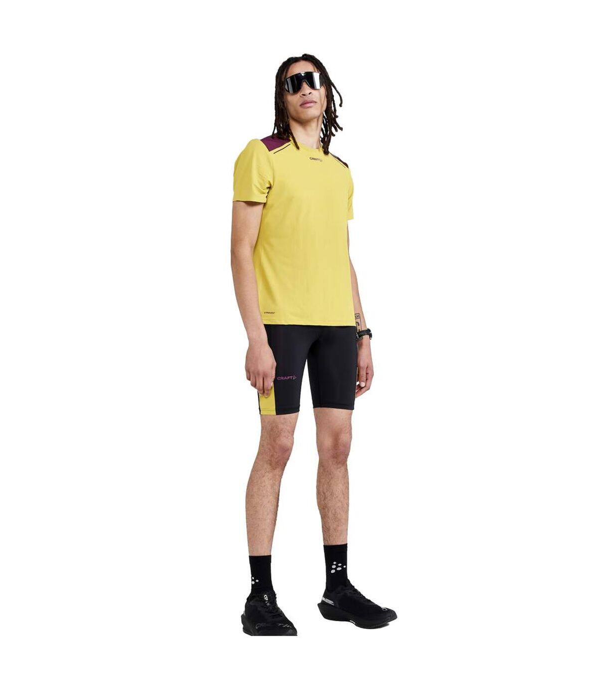 Craft - Short PRO HYPERVENT - Homme (Noir / Jaune) - UTUB899