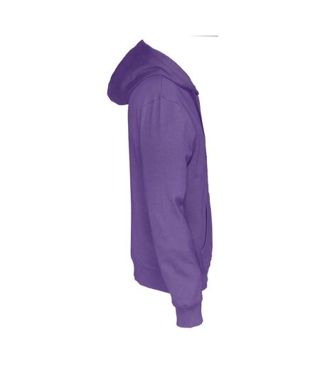 Mens Full Zip Hoodie Purple Cottover