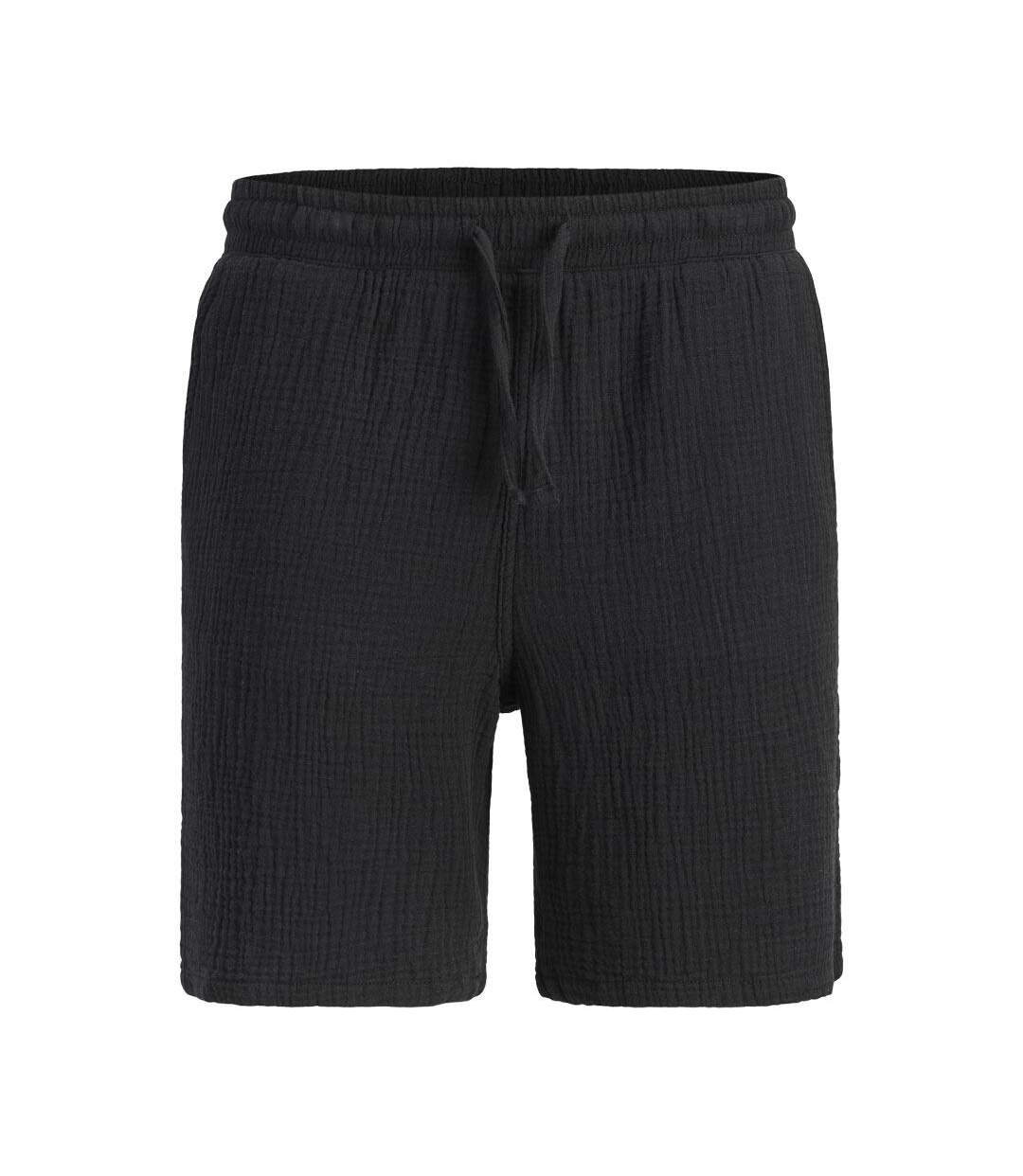 Short gaze de coton noir homme jack & jones patras-1