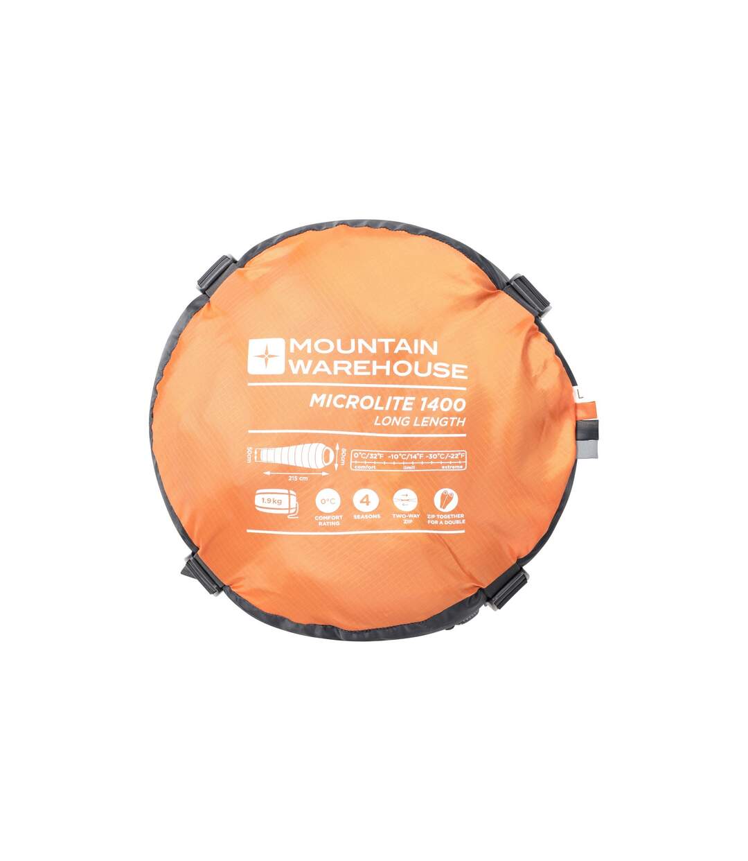 Sac De Couchage Microlite 200 Cm Rouge Corail Vif Mountain Warehouse-2