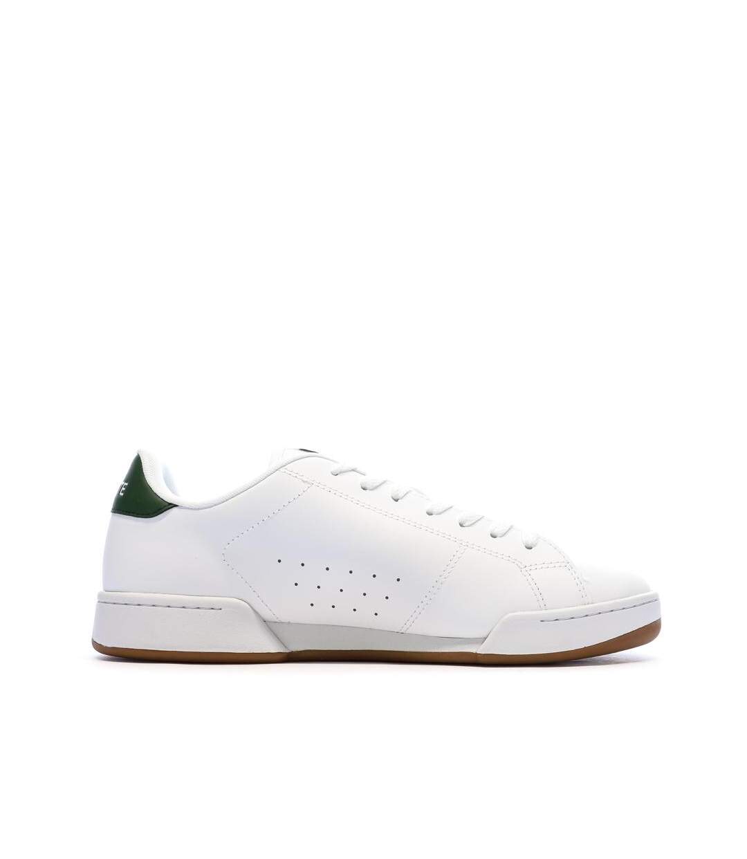 Baskets blanches/vertes homme lacoste carnaby cup-2