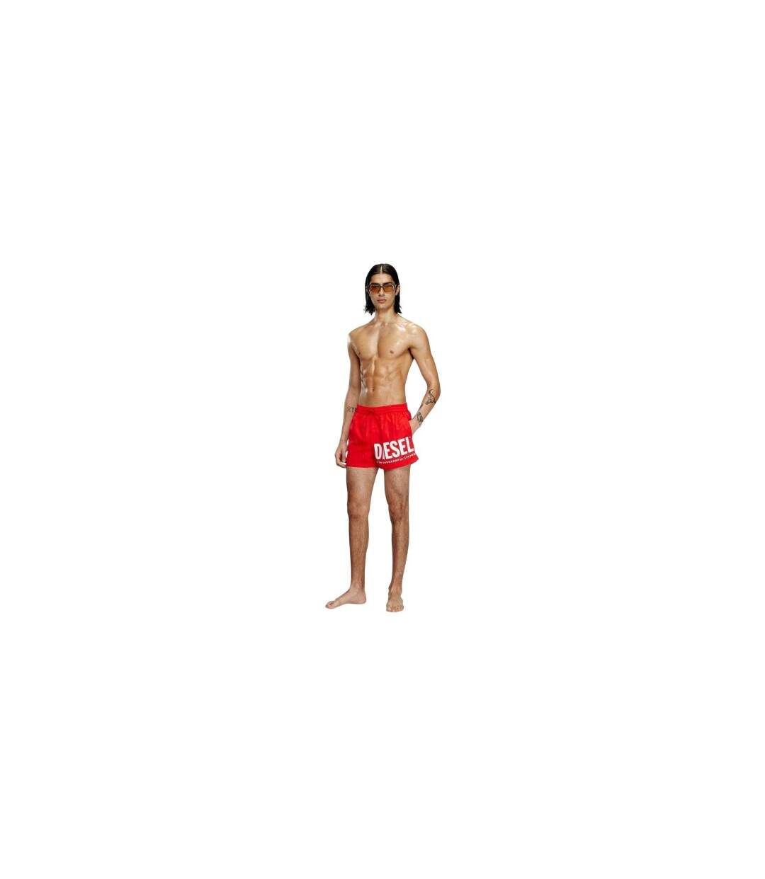 Short De Bain Mario Femme Rouge Diesel-1