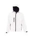 Mens Replay Hooded Soft Shell Jacket White SOLS-1
