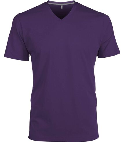 T-shirt manches courtes col V - K357 - violet - homme
