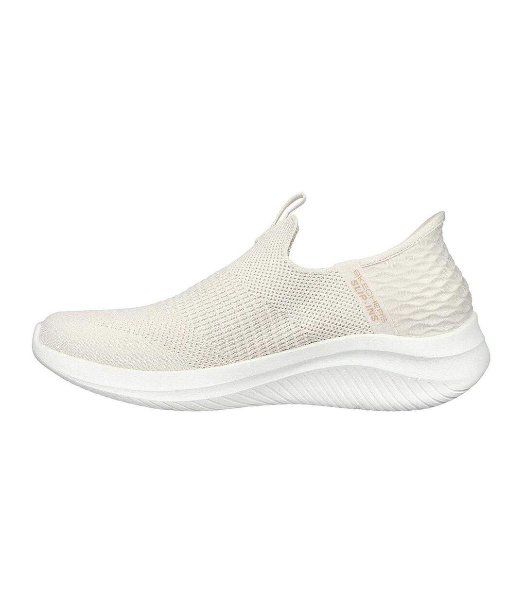 Baskets Coupe Extensible Ultra Flex 3.0 Cozy Streak Adulte Blanc Cassé Skechers-2