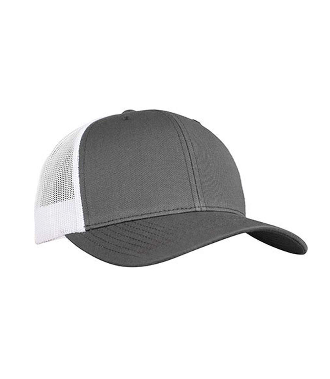 Casquette Trucker Motif/style Rétro Gris Foncé Blanc Flexfit-2