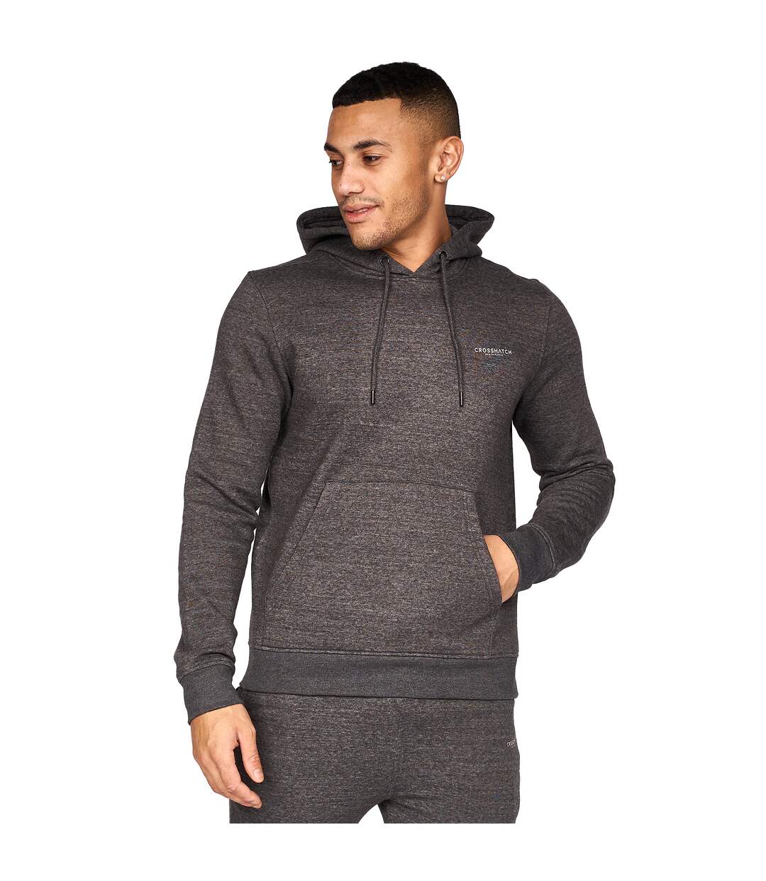 Sweats à capuche traymax homme rouge / charbon Crosshatch-4